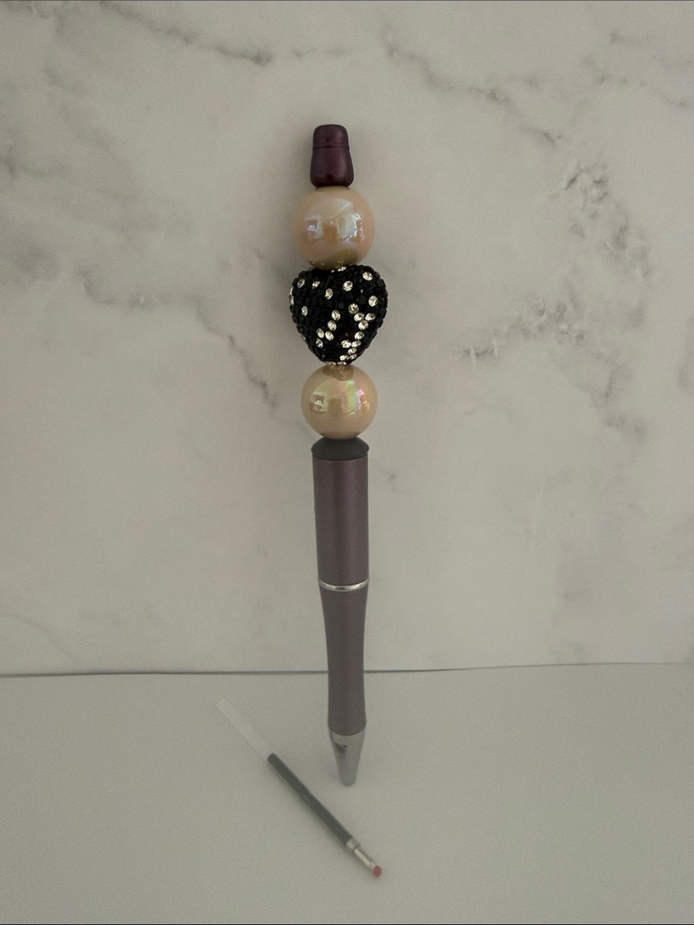 ✨ 🖊️Glamour & Grace Handmade Beaded Pen. Comes with ink refill